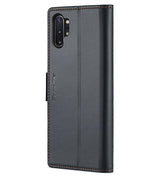 Кожен Калъф за Samsung Note 10 Plus, RFID Blocking Book Case, Черен (3)