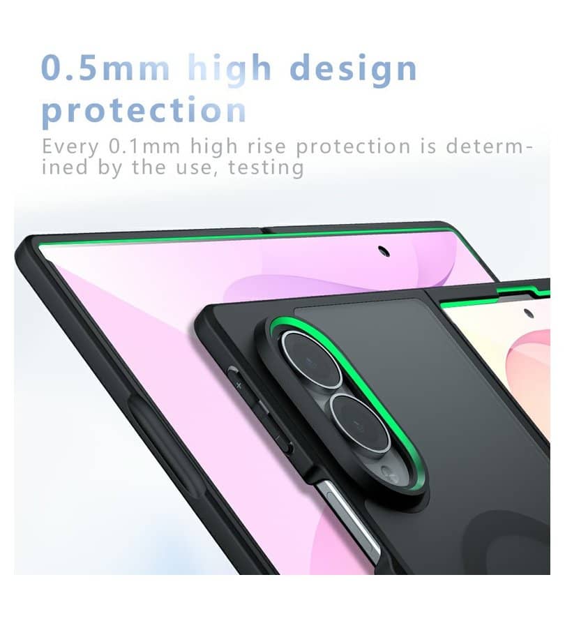 Magsafe Калъф за Samsung Z Fold 8, GKK MagMat Smoky Case, Черен (13)