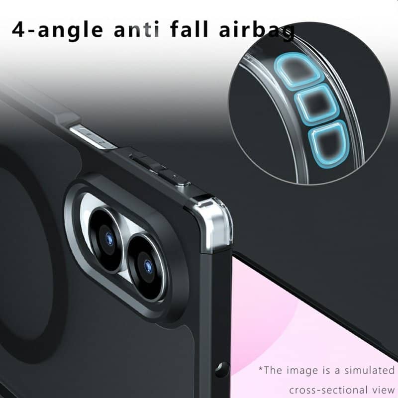 Magsafe Калъф за Samsung Z Fold 8, GKK Mag Clear Case, Черен (8)
