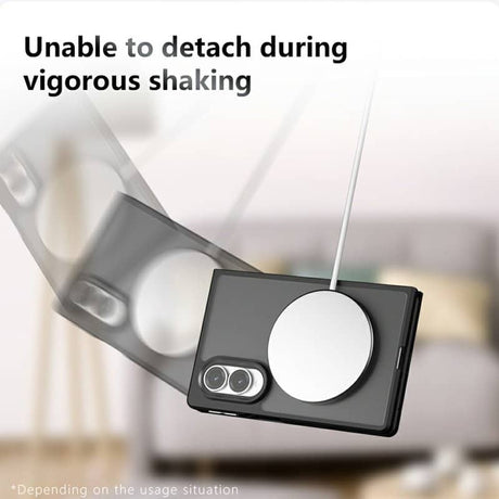 Magsafe Калъф за Samsung Z Fold 8, GKK Mag Clear Case, Черен (7)