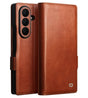 Кожен Калъф за Samsung Z Fold 8 Ultra, Qialino Leather Book Case, Светло Кафяв