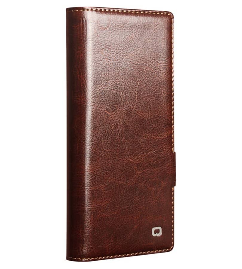 Кожен Калъф за Samsung Z Fold 8 Ultra, Qialino Leather Book Case, Кафяв (6)