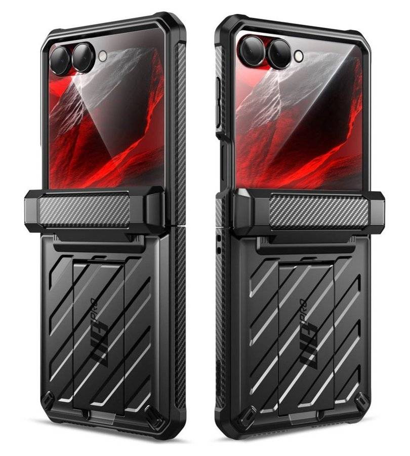 Противоударен Калъф за Samsung Z Flip 8, Supcase Unicorn Beetle Pro Case, Черен (2)