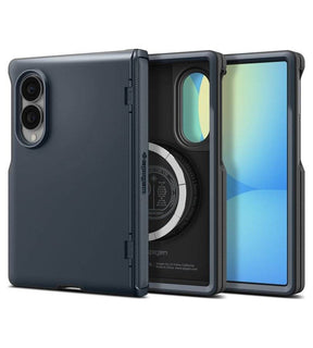 Magsafe Противоударен Калъф за Samsung Z Fold 8, Spigen Slim Armor Pro Case, Син