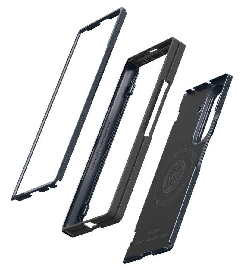 Magsafe Противоударен Калъф за Samsung Z Fold 8 Ultra, Spigen Slim Armor Pro Case, Син (7)