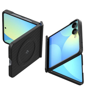 Magsafe Калъф за Samsung Z Flip 8, Spigen Airskin Aramid Case, Черен