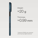 Magsafe Калъф за iPhone 17 Pro Max, Pitaka Edge Black/Grey Case, Черен (6)