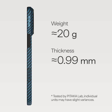 Magsafe Калъф за iPhone 17 Pro Max, Pitaka Edge Black/Grey Case, Черен (6)