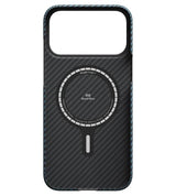 Magsafe Калъф за iPhone 17 Pro Max, Pitaka Edge Black/Grey Case, Черен (5)