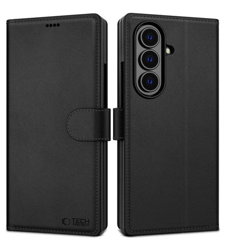 Кожен Калъф за Samsung Z Fold 8 Ultra, Tech-Protect Wallet Book Case, Черен