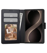 Кожен Калъф за Samsung Z Fold 8, Tech-Protect Wallet Book Case, Черен (2)