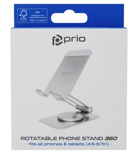 Метална Стойка за Таблети и Смартфони за Бюро и Витрини, Desk Stand 360, Сребрист (6)