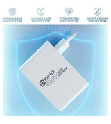 Зарядно с USB-A/USB-C x3, Prio GaN PD PPS Charger 100W, Бял (6)