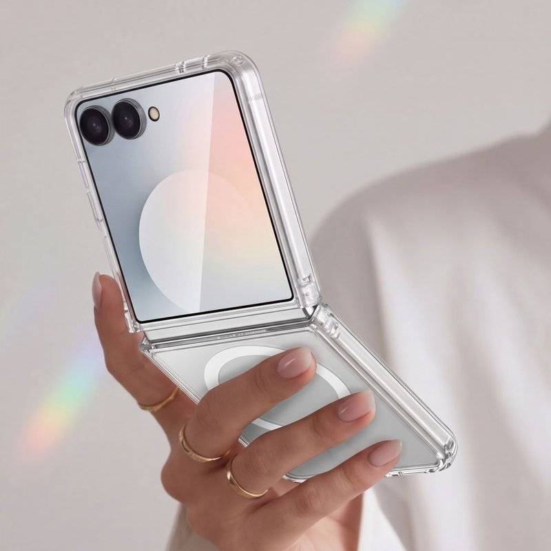 Magsafe Калъф за Samsung Flip 8, Tech-Protect FlexAir Hybrid Case, Прозрачен (4)