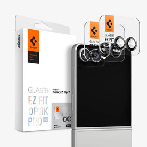 Протектор за Камерата на Samsung Z Flip 8, Spigen EZ Fit Optik Pro Glass tR 2бр., Черен