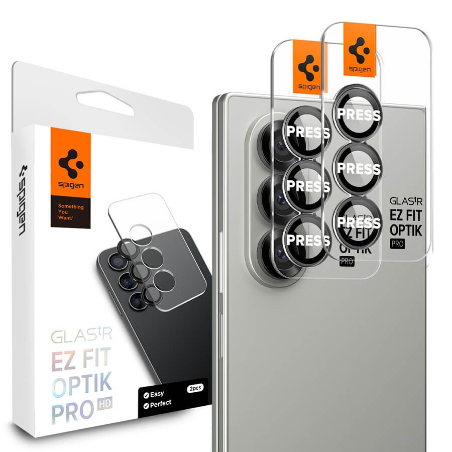 Протектор за Камерата на Samsung Z Fold 8 Ultra, Spigen EZ Fit Optik Pro Glass tR 2бр., Черен