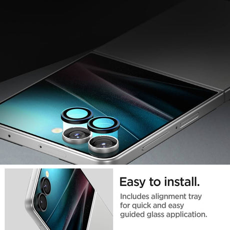 Протектор за Камерата на Samsung Z Flip 8, Spigen EZ Fit Optik Pro Glass tR 2бр., Черен (10)