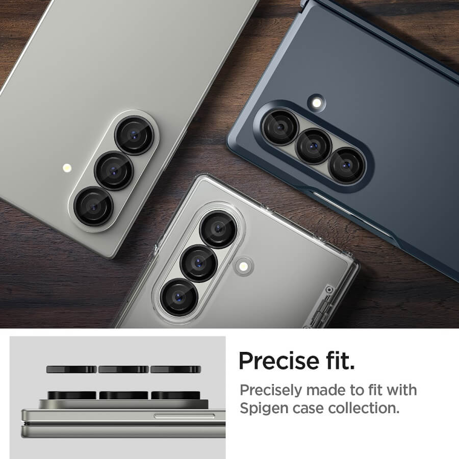 Протектор за Камерата на Samsung Z Fold 8 Ultra, Spigen EZ Fit Optik Pro Glass tR 2бр., Черен (10)