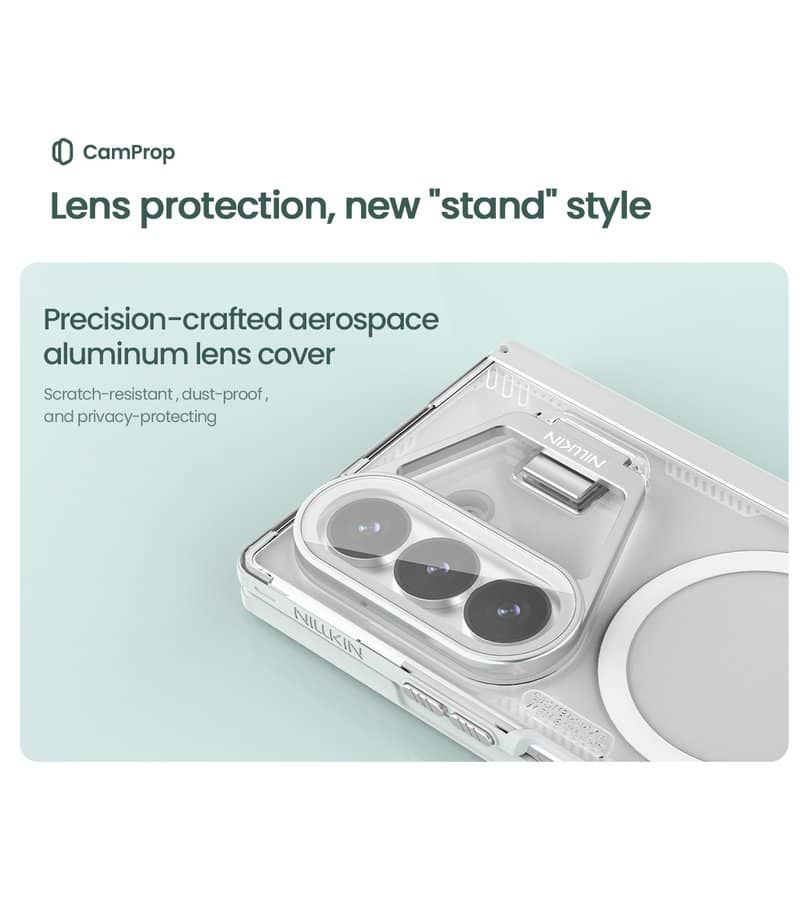 Magsafe Калъф за Samsung Z Fold 8 Ultra, Nillkin Iceblade CamProp Mag Case, Сив (5)