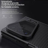 Magsafe калъф за Samsung Z Fold 8 Ultra, Nillkin Clear CamShield Prop Mag Case, Черен (11)