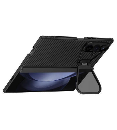 Magsafe калъф за Samsung Z Fold 8 Ultra, Nillkin Clear CamShield Prop Mag Case, Черен (2)
