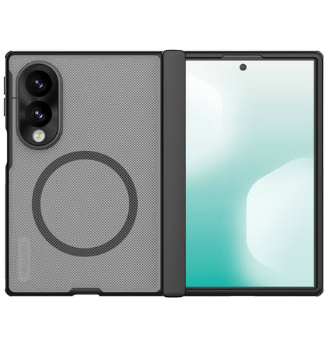 Magsafe Калъф за Samsung Z Fold 8, Nillkin Super Frosted Pro Case Transparent, Черен