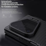 Magsafe Калъф за Samsung Z Fold 8 Ultra, Nillkin Clear CamShield Prop Mag Pen Case, Черен (12)