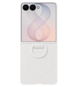 Оригинален Калъф Samsung Z Flip 8, Silicone Ring Magnet Case EF-EF776CWEGWW, Бял