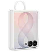 Оригинален Калъф Samsung Z Flip 8, Silicone Ring Magnet Case EF-EF776CWEGWW, Бял (3)
