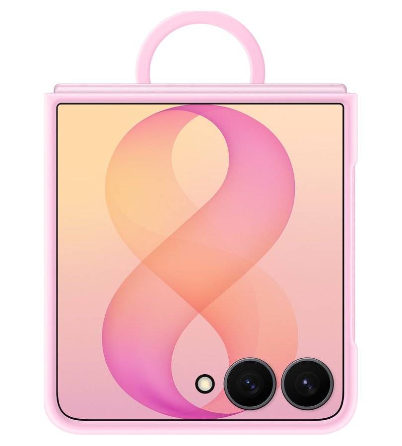 Оригинален Калъф Samsung Z Flip 8, Silicone Ring Magnet Case EF-EF776CVEGWW, Розов (5)