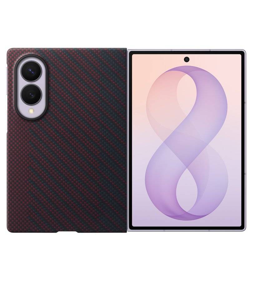 Оригинален Калъф за Samsung Z Fold 8, Carbon Magnet Case EF-KF971SREGWW, Тъмно Виолетов (4)