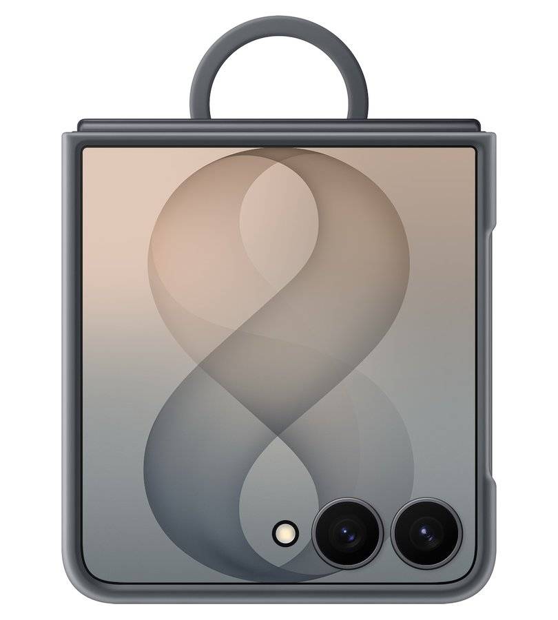 Оригинален Калъф Samsung Z Flip 8, Silicone Ring Magnet Case EF-EF776CBEGWW, Тъмно Сив (5)