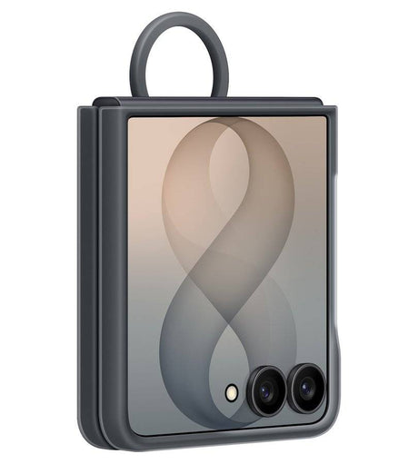 Оригинален Калъф Samsung Z Flip 8, Silicone Ring Magnet Case EF-EF776CBEGWW, Тъмно Сив (3)