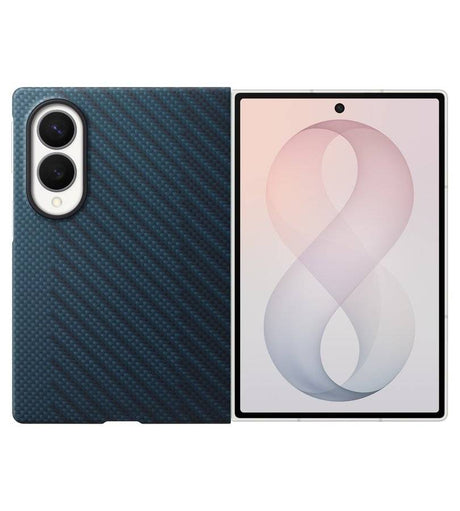 Оригинален Калъф за Samsung Z Fold 8, Carbon Magnet Case EF-KF971SNEGWW, Син (4)