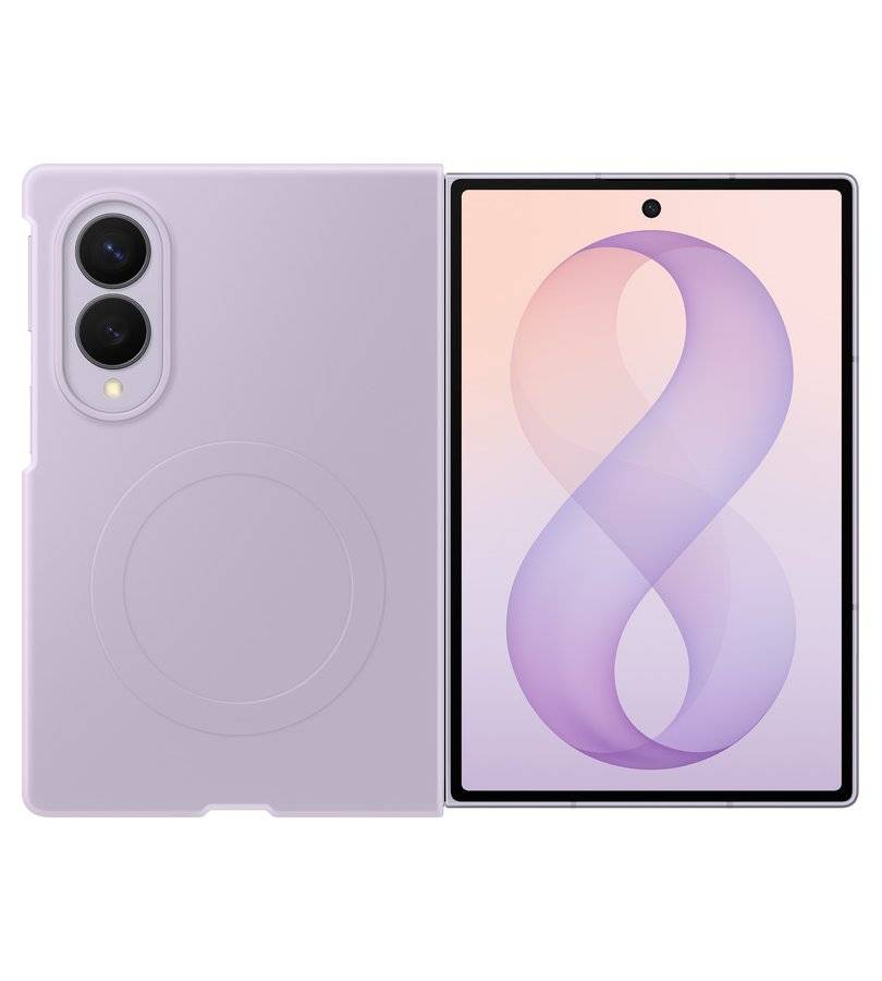Оригинален Калъф за Samsung Z Fold 8, Silicone Magnet Case EF-EF971CVEGWW, Лилав (4)