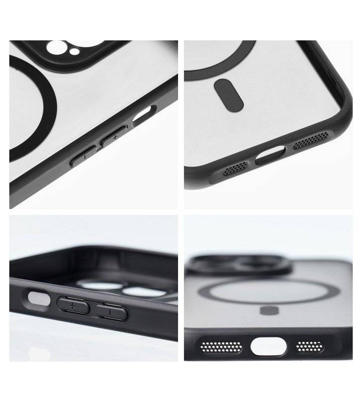 Magsafe Калъф за Xiaomi Redmi Note 15 Pro 4G, MagMat Clear Case, Черен (4)