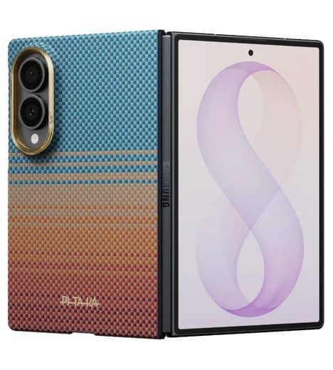 Magsafe Калъф за Samsung Z Fold 8, Pitaka Edge Case Sunset2.0, Кафяв (2)