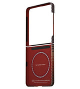 Magsafe Калъф за Samsung Z Flip 8, Pitaka Edge Case Sunset, Кафяв (4)