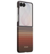 Magsafe Калъф за Samsung Z Flip 8, Pitaka Edge Case Sunset, Кафяв