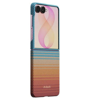 Magsafe Калъф за Samsung Z Flip 8, Pitaka Edge Case Sunset2.0, Кафяв