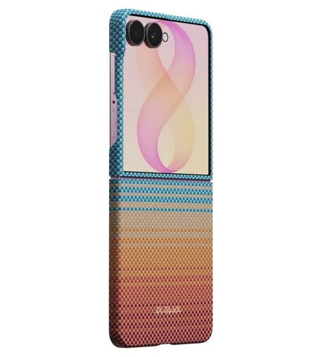 Magsafe Калъф за Samsung Z Flip 8, Pitaka Edge Case Sunset2.0, Кафяв