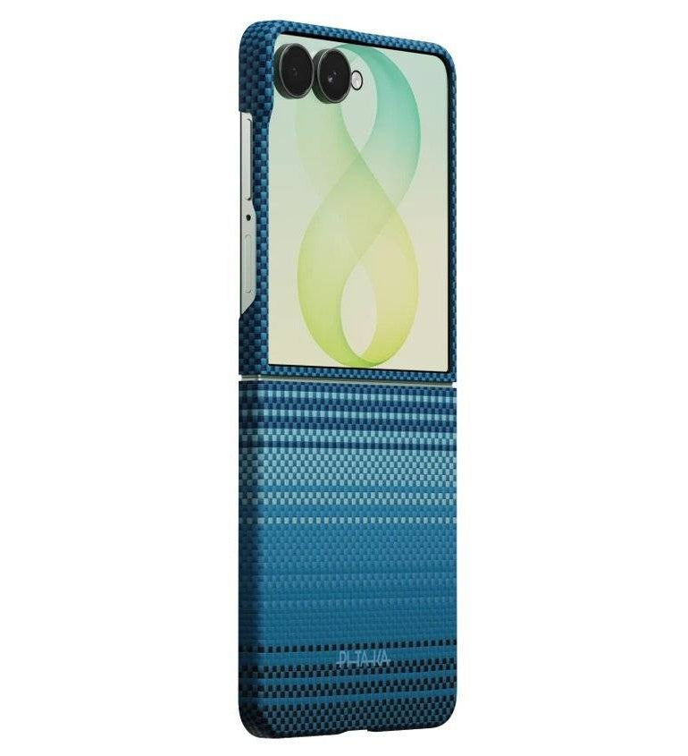 Magsafe Калъф за Samsung Z Flip 8, Pitaka Edge Case Moonrise, Син