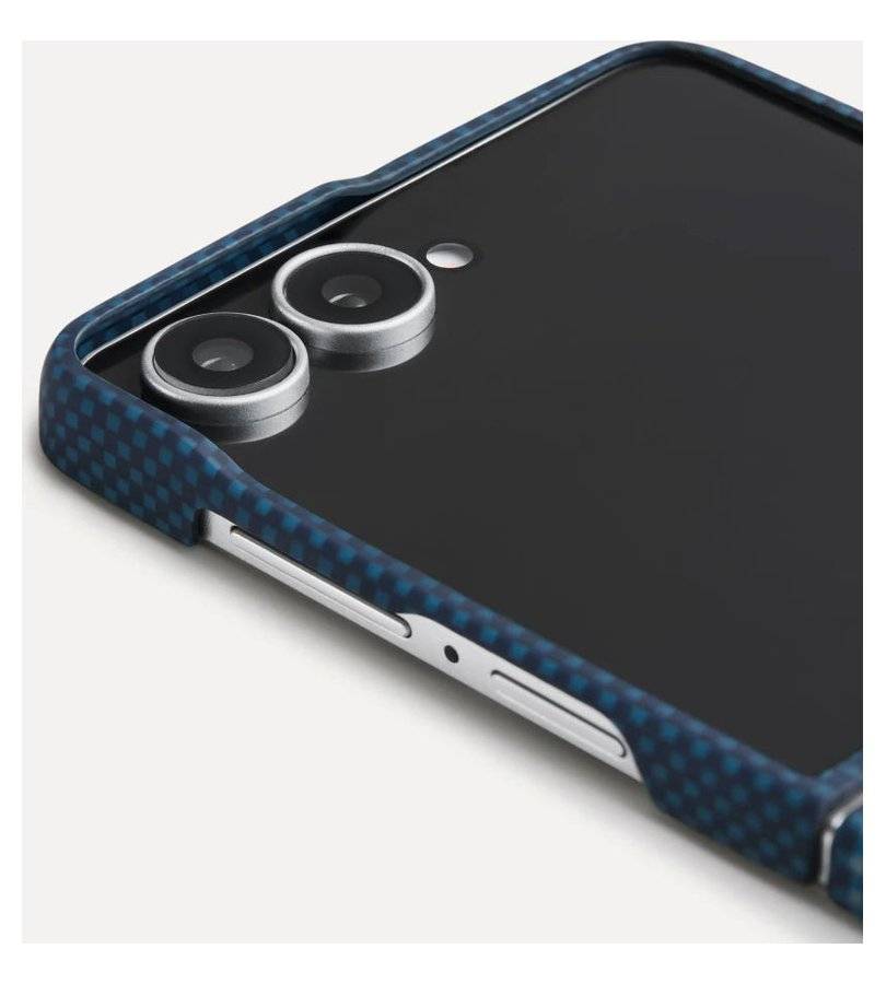 Magsafe Калъф за Samsung Z Flip 8, Pitaka Edge Case Moonrise, Син (3)