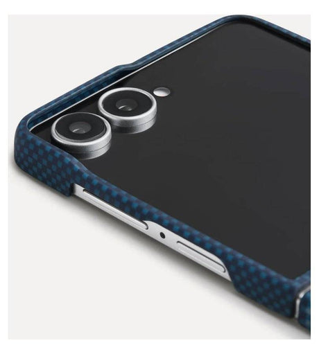 Magsafe Калъф за Samsung Z Flip 8, Pitaka Edge Case Moonrise, Син (3)