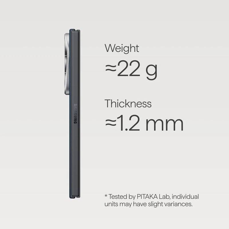 Magsafe Калъф за Samsung Z Fold 8 Ultra, Pitaka Edge Case Moonrise, Син (5)