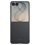 Magsafe Калъф за Samsung Z Flip 8, Pitaka Edge Black/Grey Case, Черен (8)