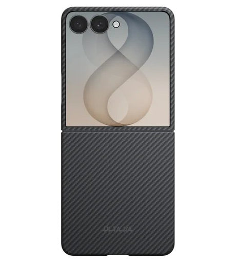 Magsafe Калъф за Samsung Z Flip 8, Pitaka Edge Black/Grey Case, Черен (8)