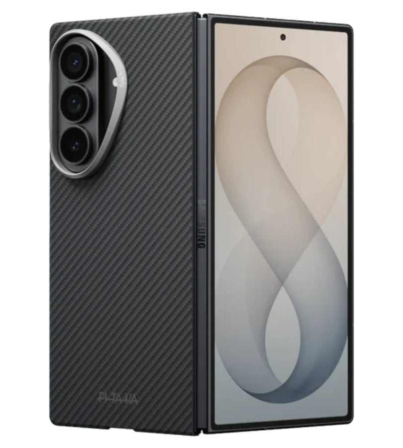 Magsafe Калъф за Samsung Z Fold 8 Ultra, Pitaka Edge Black/Grey Case, Черен (2)