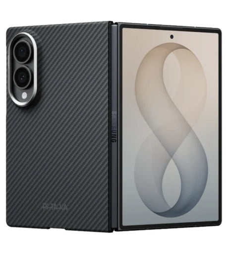 Magsafe Калъф за Samsung Z Fold 8 Ultra, Pitaka Edge Black/Grey Case, Черен (2)