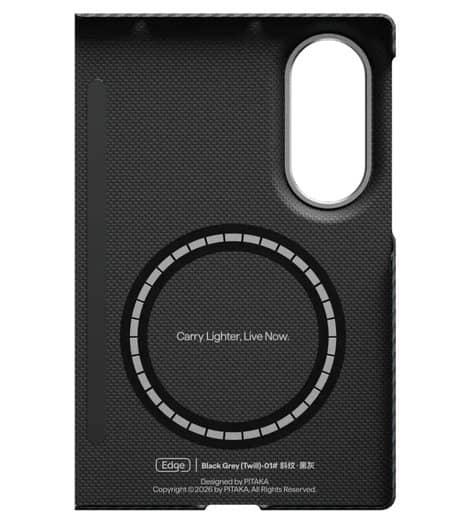 Magsafe Калъф за Samsung Z Fold 8 Ultra, Pitaka Edge Black/Grey Case, Черен (4)